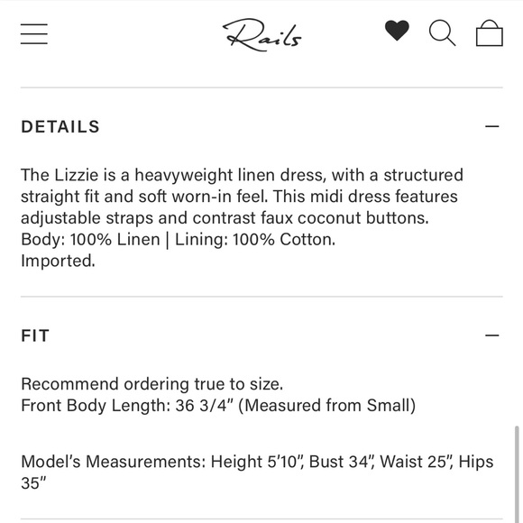 RAILS || Lizzie dress in Bisque NWT - Picture 5 of 5